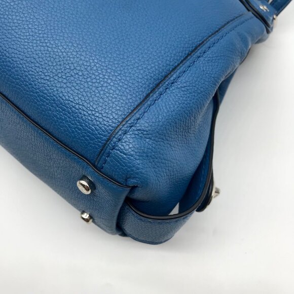 Coach Blue Pebbled Leather Edie 31 Shoulder Bag 57125 - Picture 7 of 11